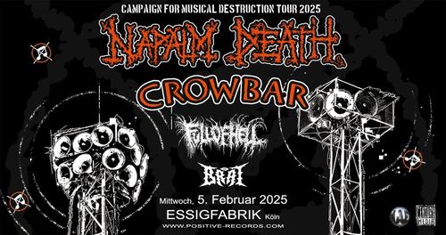 NAPALM DEATH + CROWBAR + FULL OF HELL + BRAT