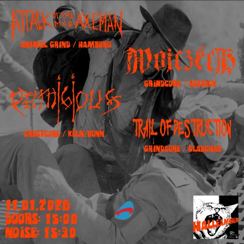 Attack of the mad axeman + Wojczech + Pernicious + Trail of destruction