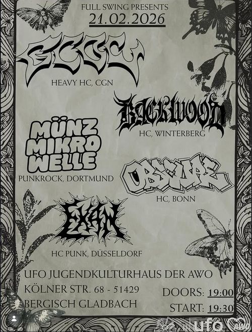 BACKWOOD + GLOW + MÜNZMIKROWELLE + EXAN + OBSCURE